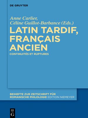 cover image of Latin tardif, français ancien